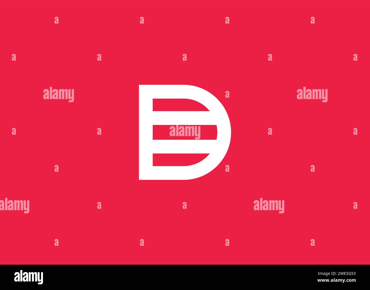 Modello vettoriale di design del logo con monogramma Letter D E. Illustrazione Vettoriale