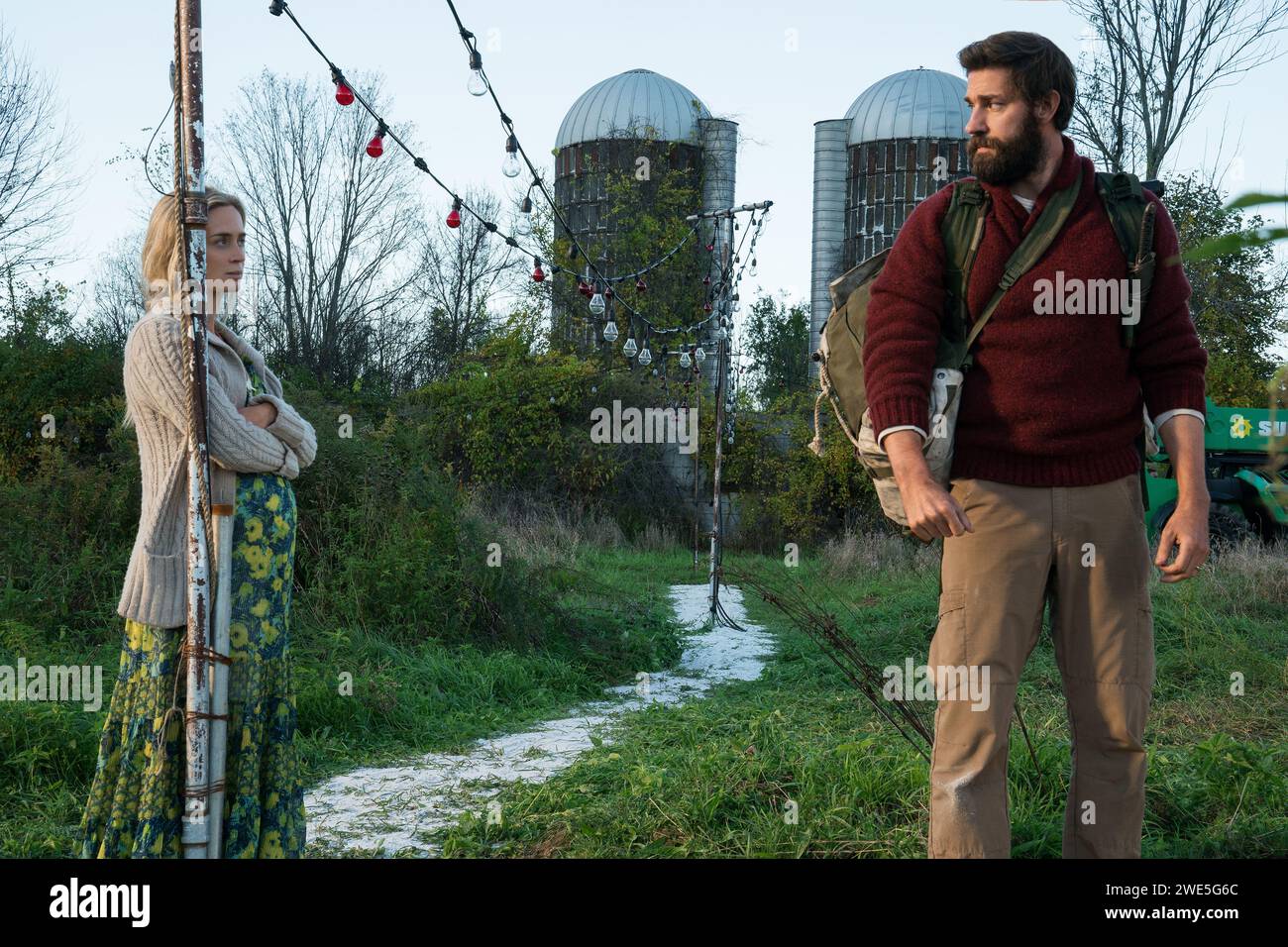 Un posto tranquillo, Emily Blunt & John Krasinski Foto Stock