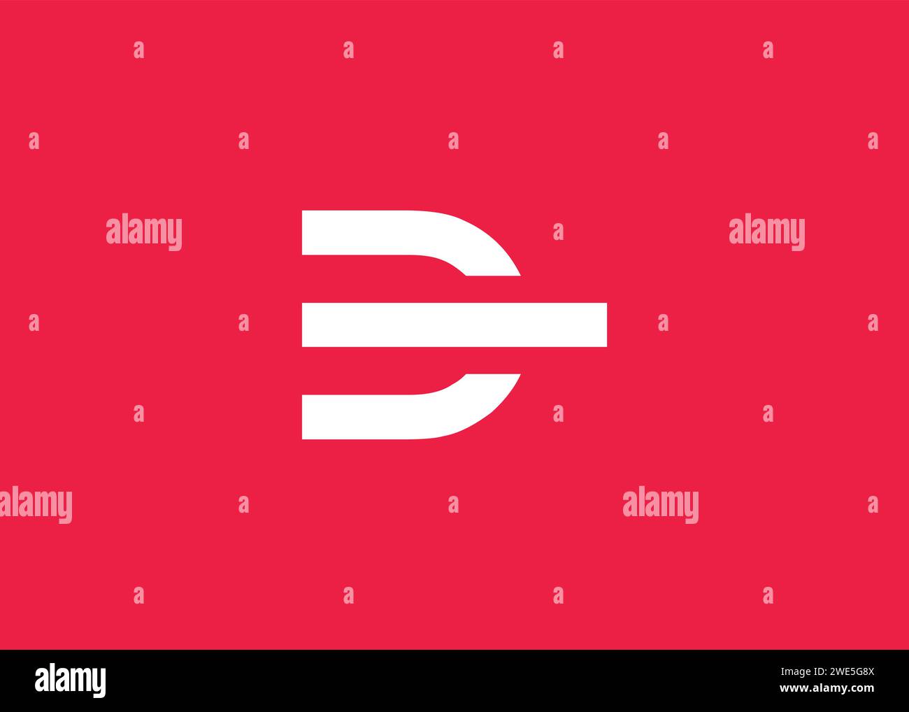 Modello vettoriale di design del logo con monogramma Letter D E. Illustrazione Vettoriale