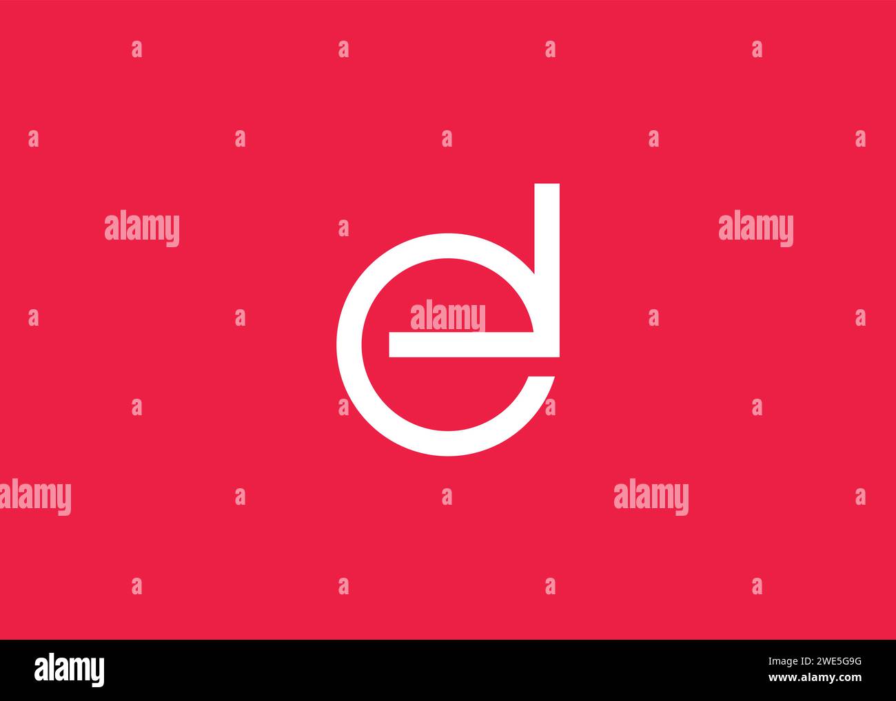 Modello vettoriale di design del logo con monogramma Letter D E. Illustrazione Vettoriale