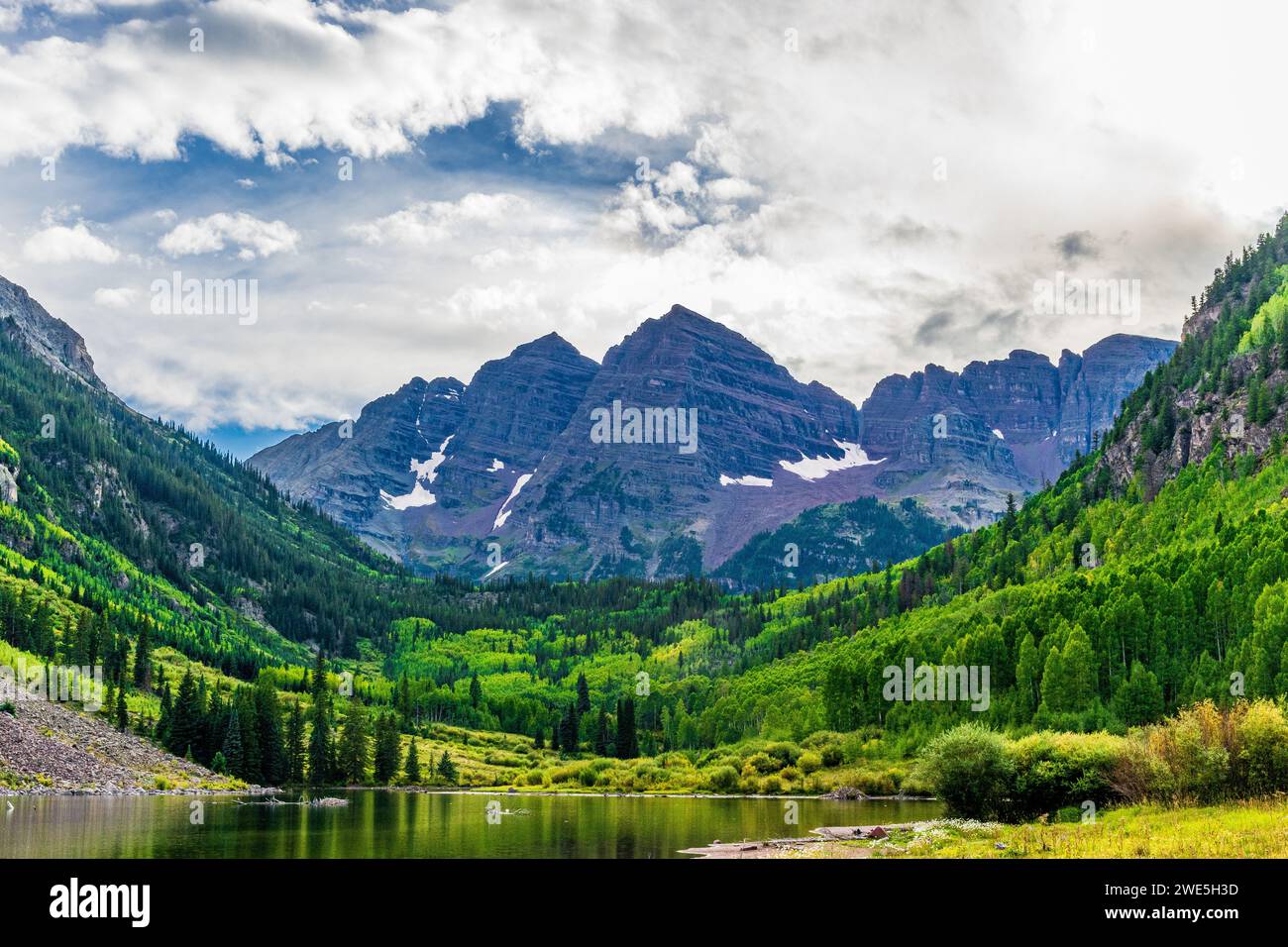 I Maroon Bells ad Aspen Colorado Foto Stock