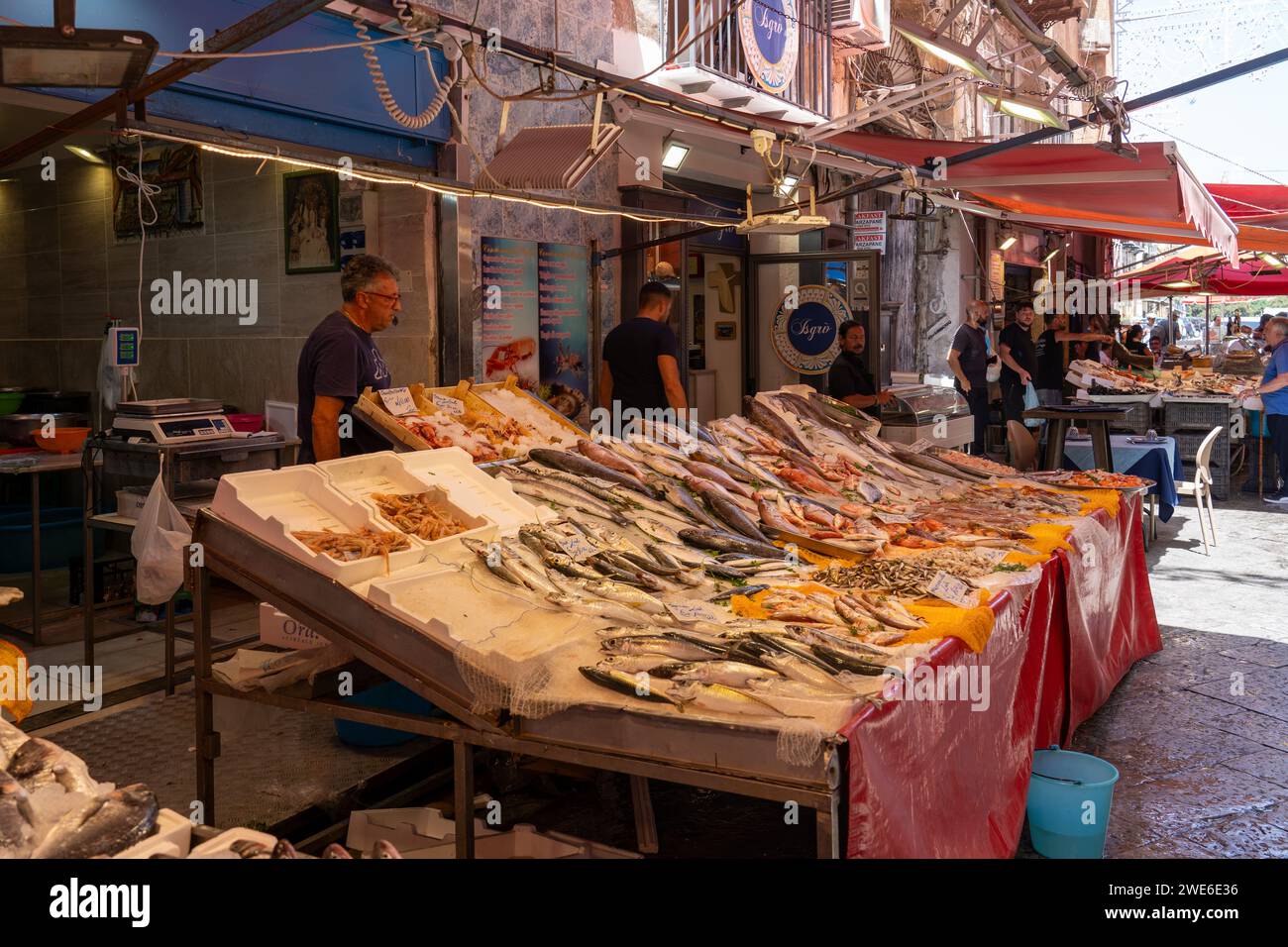 Capo Market a Palermo, Sicilia Foto Stock