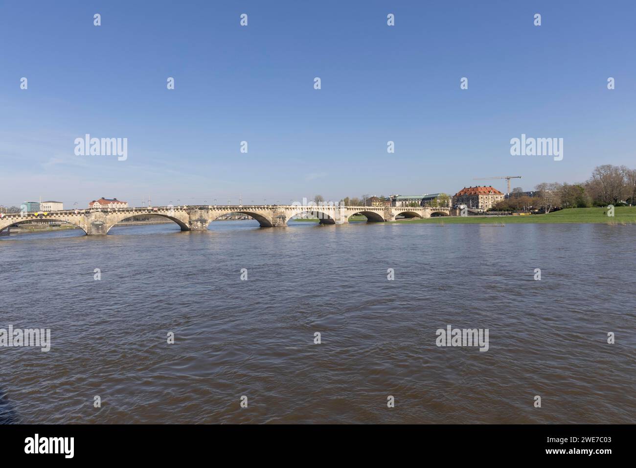 Dresden Ponte di Augusto Foto Stock