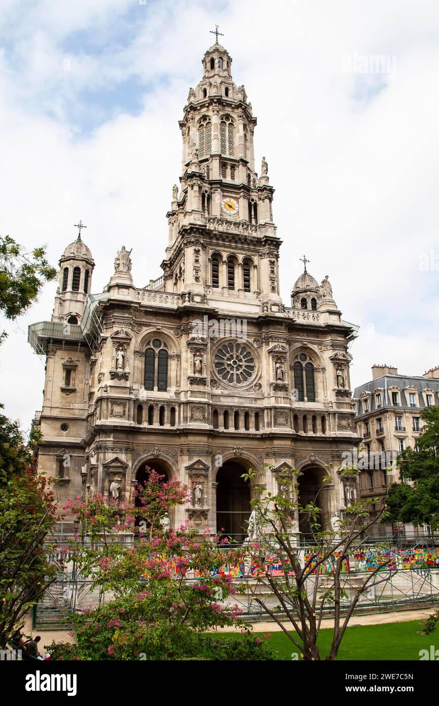 Eglise de la Sainte-Trinite, chiesa cattolica romana nel IX arrondissement di Parigi in Francia Foto Stock