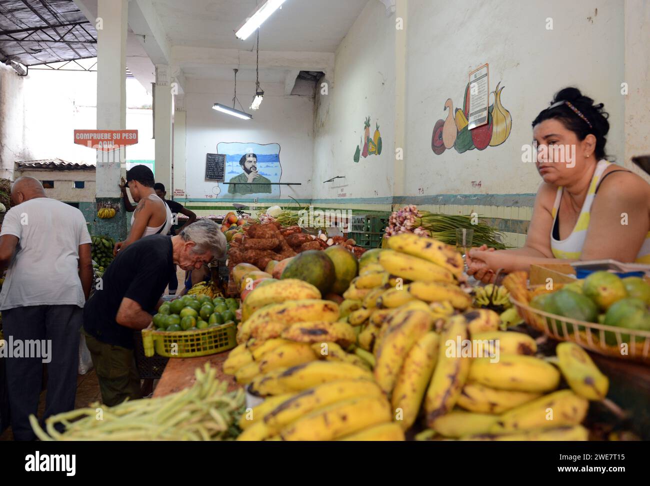 Un negozio di frutta e verdura a l'Avana Vecchia, Cuba. Foto Stock