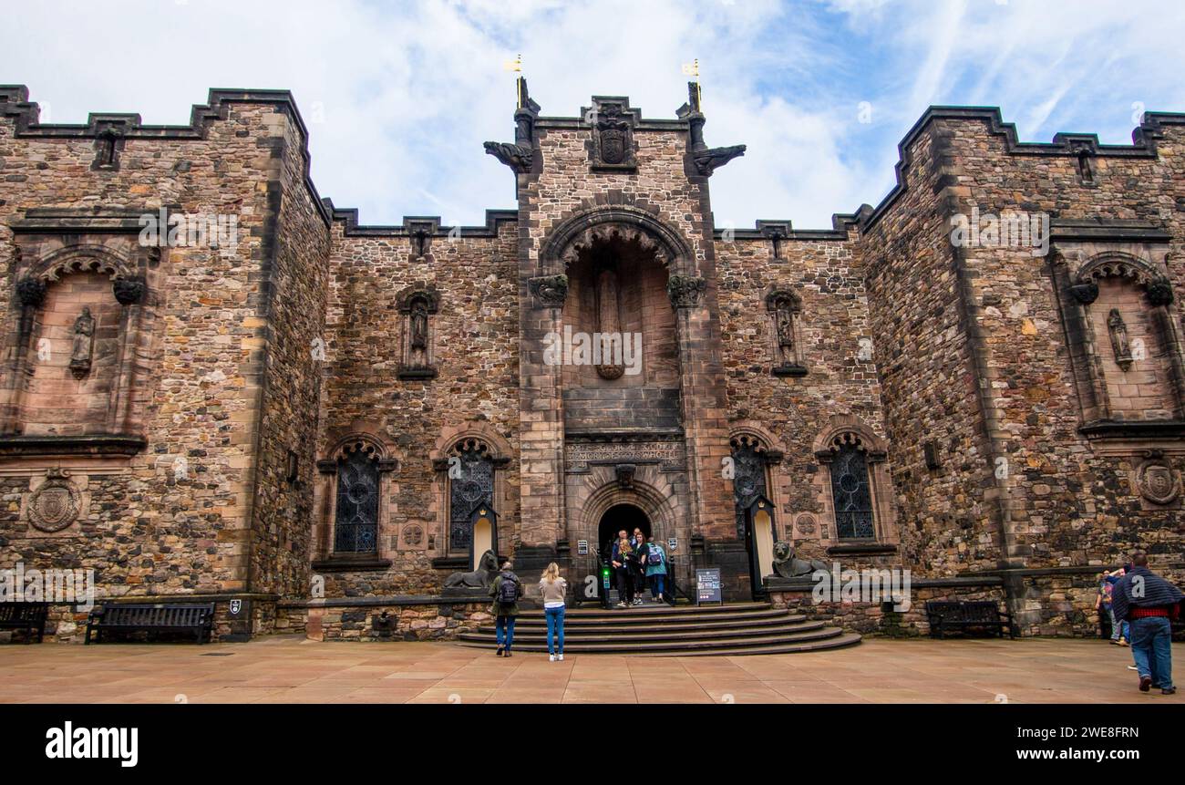 Scottish National War Memorial nel Castello di Edimburgo in Scozia nel blocco di baracca ristrutturato Crown Square. Foto Stock