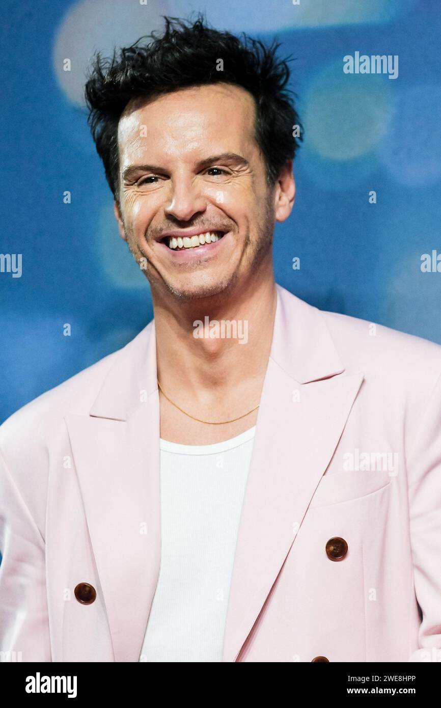 BFI Southbank, Londra, Regno Unito. 23 gennaio 2024. Andrew Scott ha fotografato al Gala Screening britannico per TUTTI GLI STRANIERI statunitensi . Foto di Julie Edwards./Alamy Live News Foto Stock