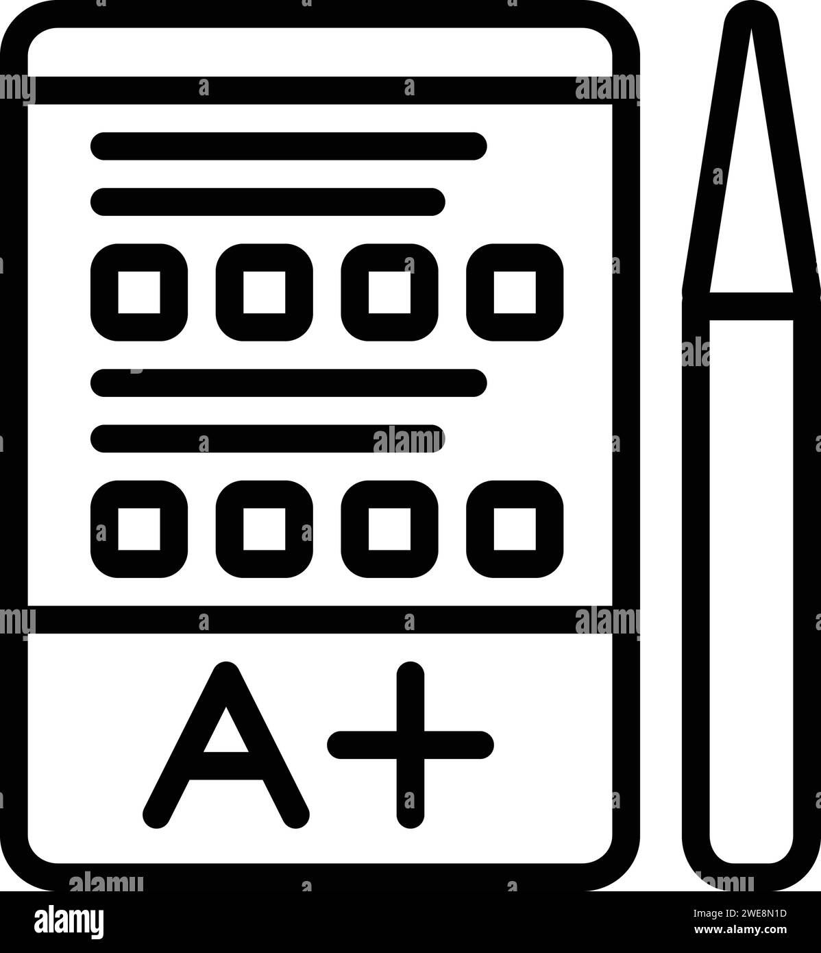Icona per esame,quiz,test Illustrazione Vettoriale