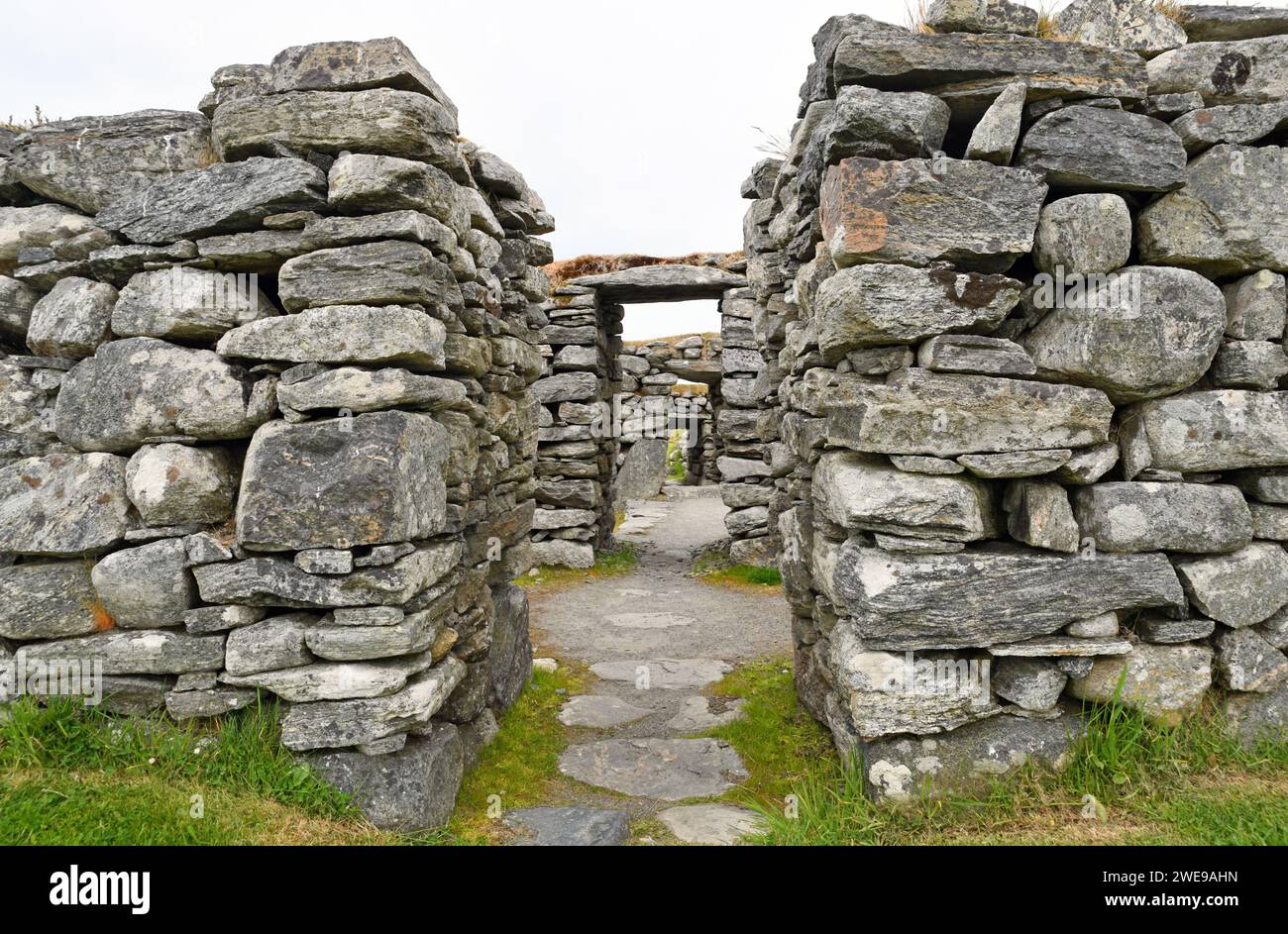 Arnol Blackhouse sull'Isola di Lewis, Ebridi esterne, Scozia Foto Stock