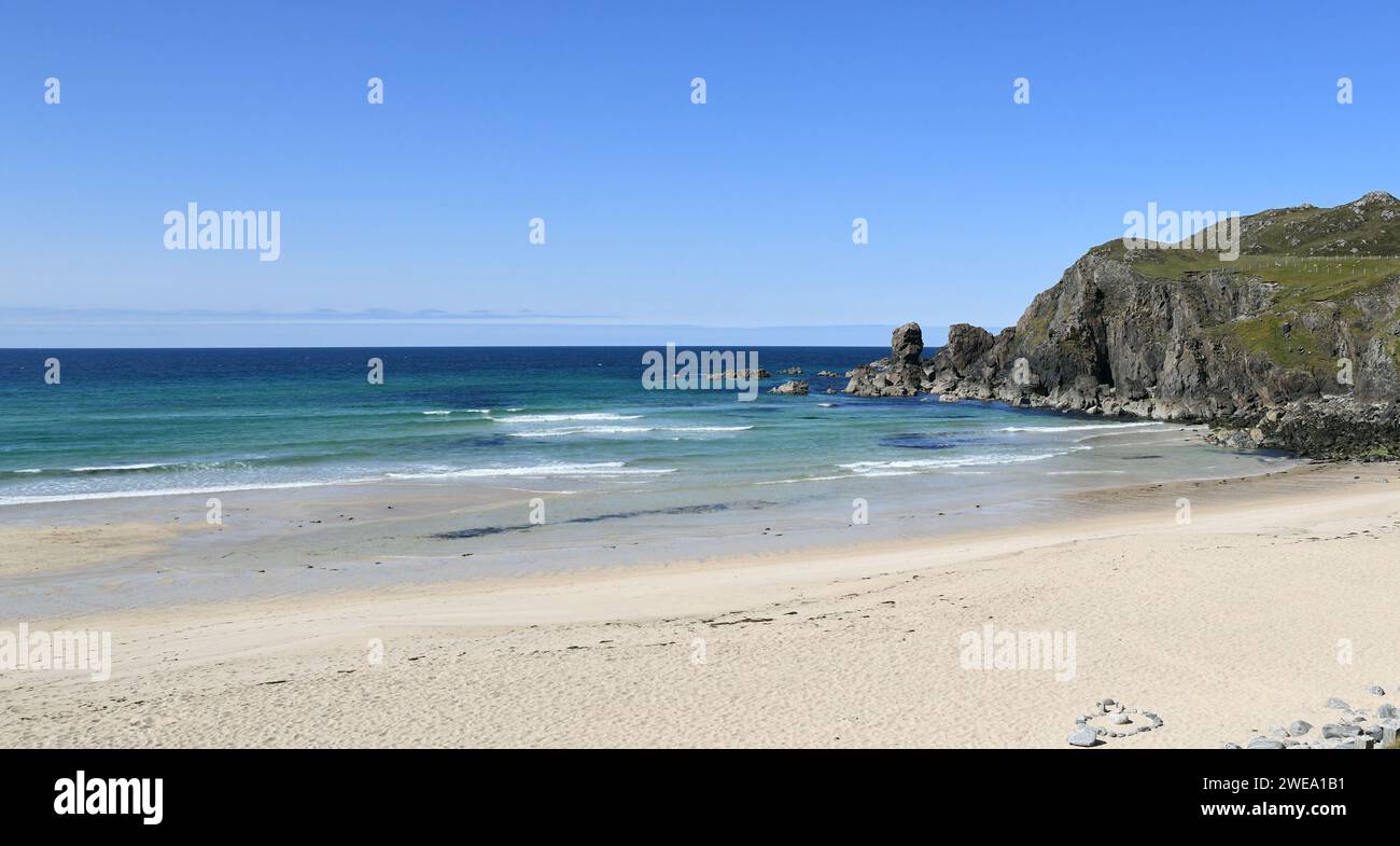 Dalmore Beach, sulla costa occidentale dell'isola di Lewis, in Scozia Foto Stock