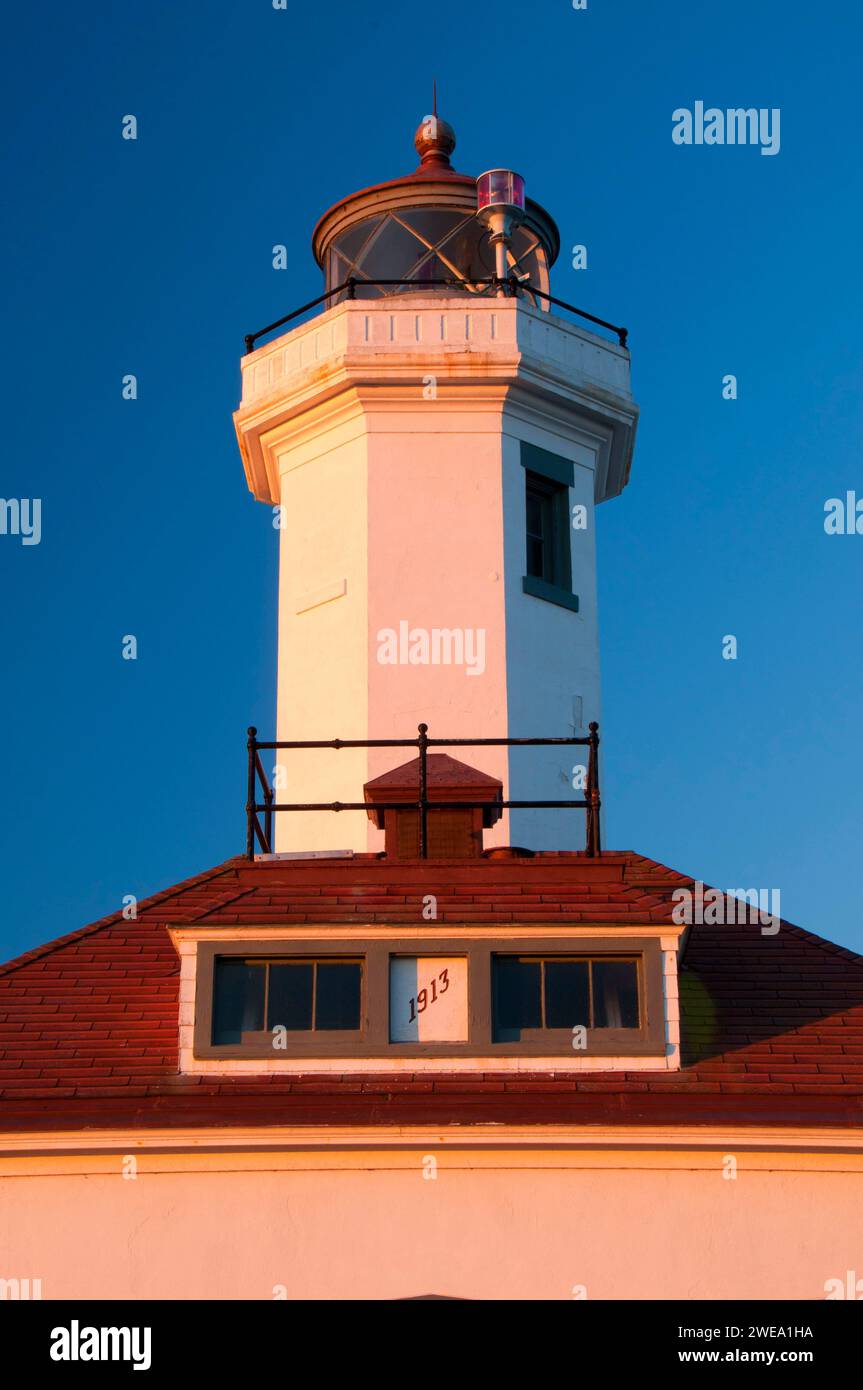 Punto Faro di Wilson, Fort Worden parco dello stato di Washington Foto Stock