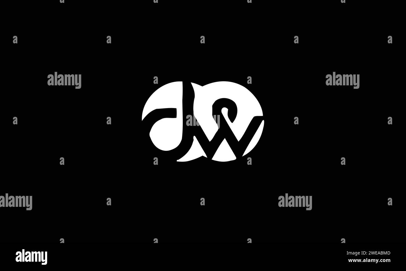 illustrazione del modello di design del logo dw Illustrazione Vettoriale