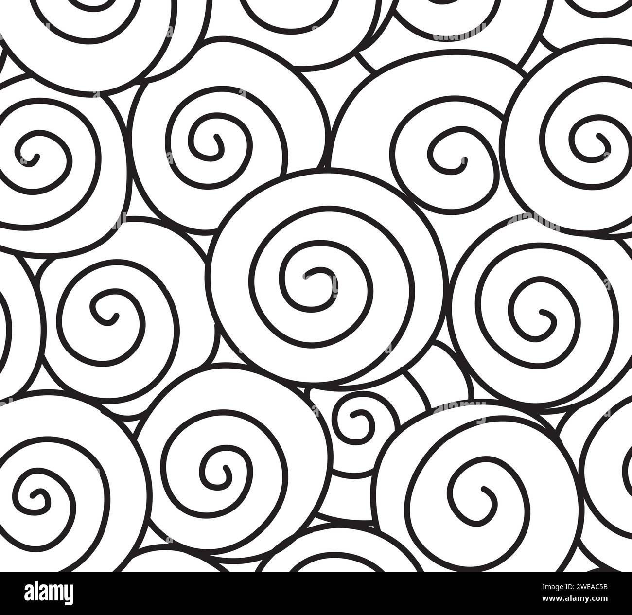 Illustrazione vettoriale con motivo a turbolenza disegnato a mano in bianco e nero Illustrazione Vettoriale