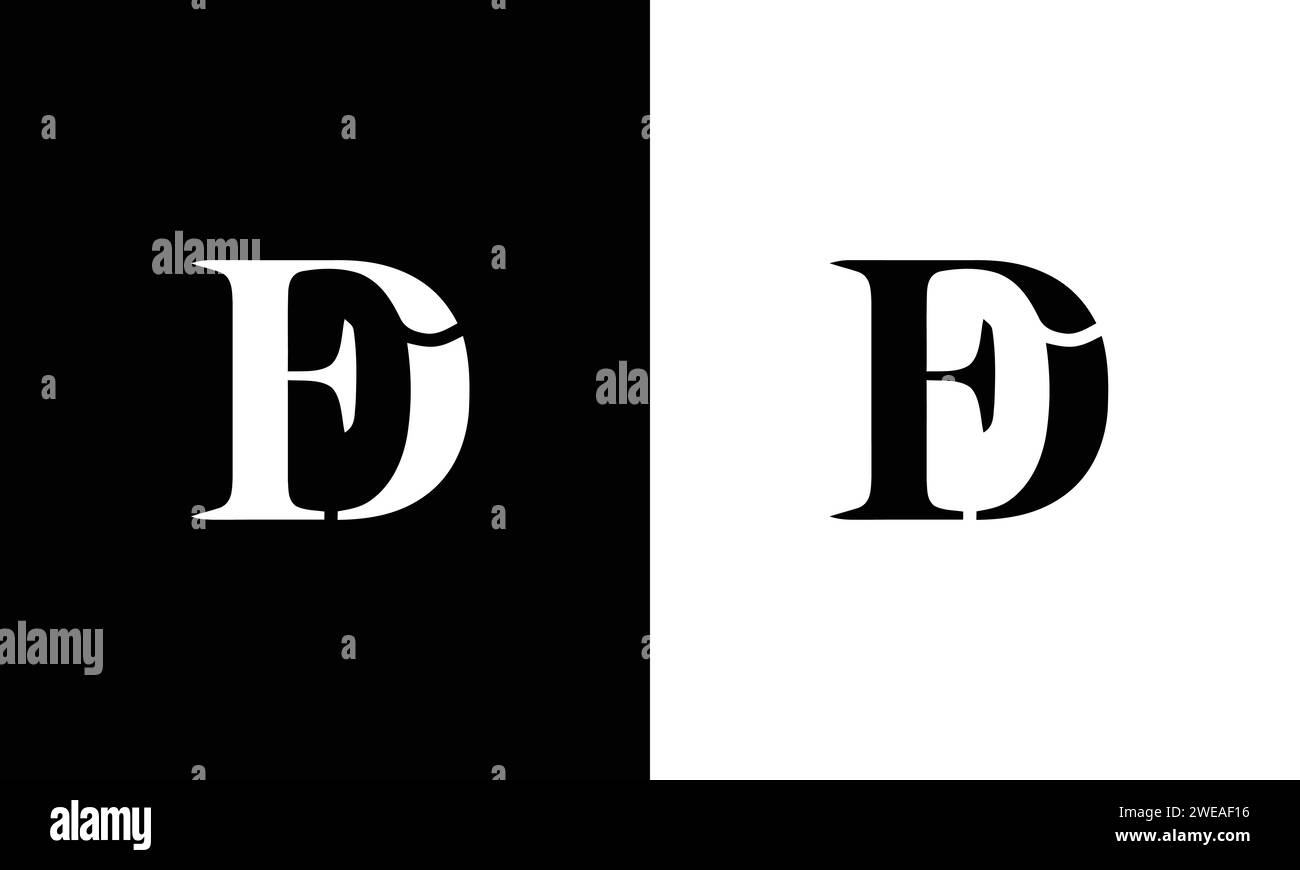 abstract del logo vettoriale fd last Illustrazione Vettoriale