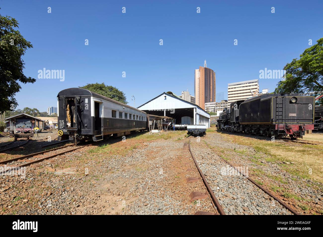 Museo ferroviario di Nairobi, Nairobi, Kenya, Africa Foto Stock