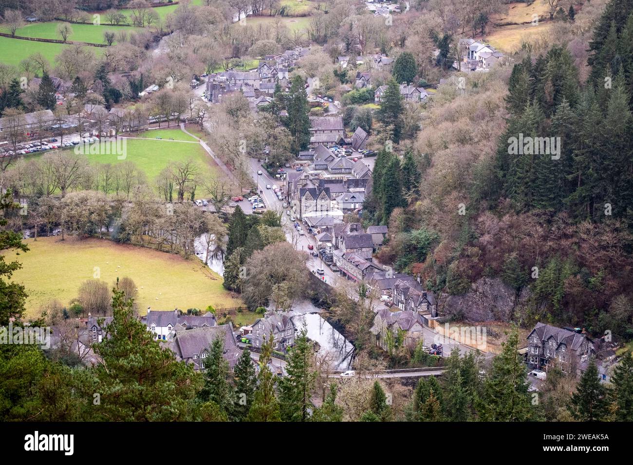 Betws-Y-Coed, Snowdonia National Park Conwy, Wale Foto Stock