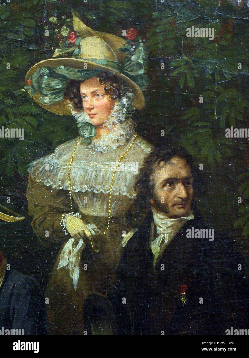 Henriette Sontag e Niccolò Paganini. Dettaglio della Parata su Opernplatz nel 1822 Pittura di Franz Krüger Foto Stock