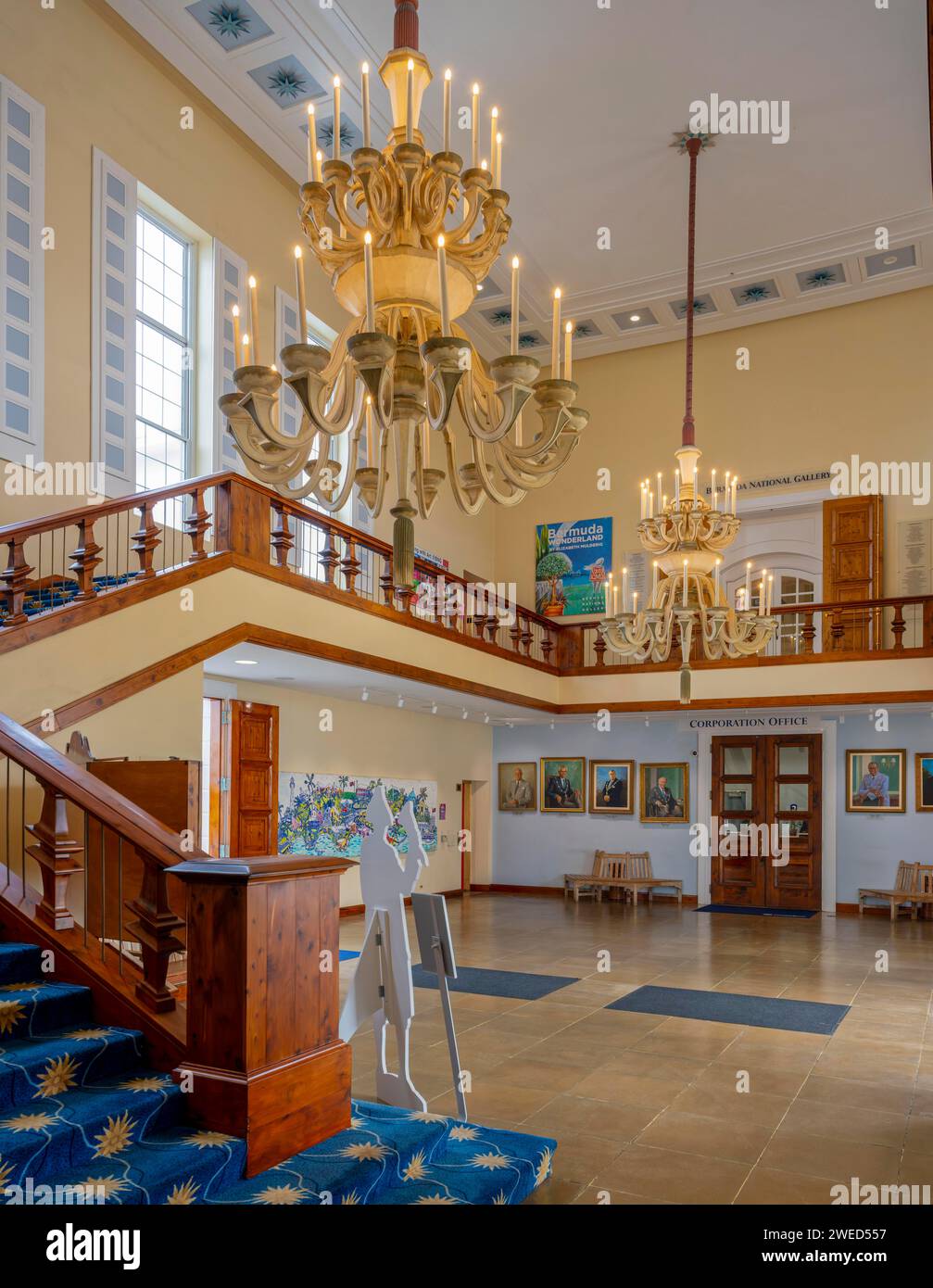 City Hall Art Centre all'interno di Hamilton Bermuda Foto Stock