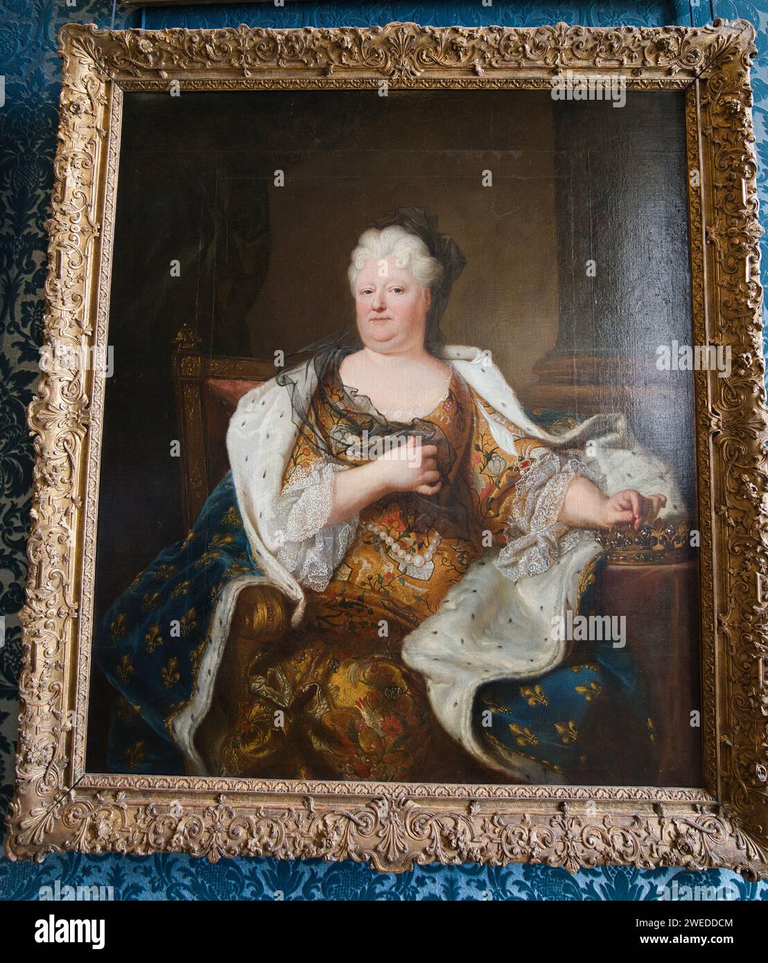 Palazzo di Versailles, Versailles, Francia, 08.18.2023 dipinto di Elisabetta Carlotta di Baviera, Duchessa d'Orleans Foto Stock