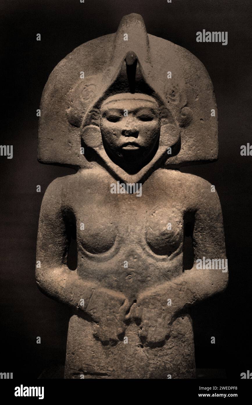 Statua simbolo di fertilità da Tepetzintla. Civiltà mesoamericana Museo Nazionale Antropologico di città del Messico Foto Stock