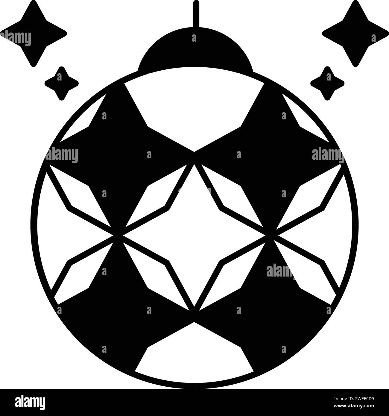 Icona per discoteca, palla Illustrazione Vettoriale