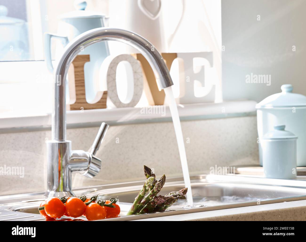 Lavello della cucina Foto Stock