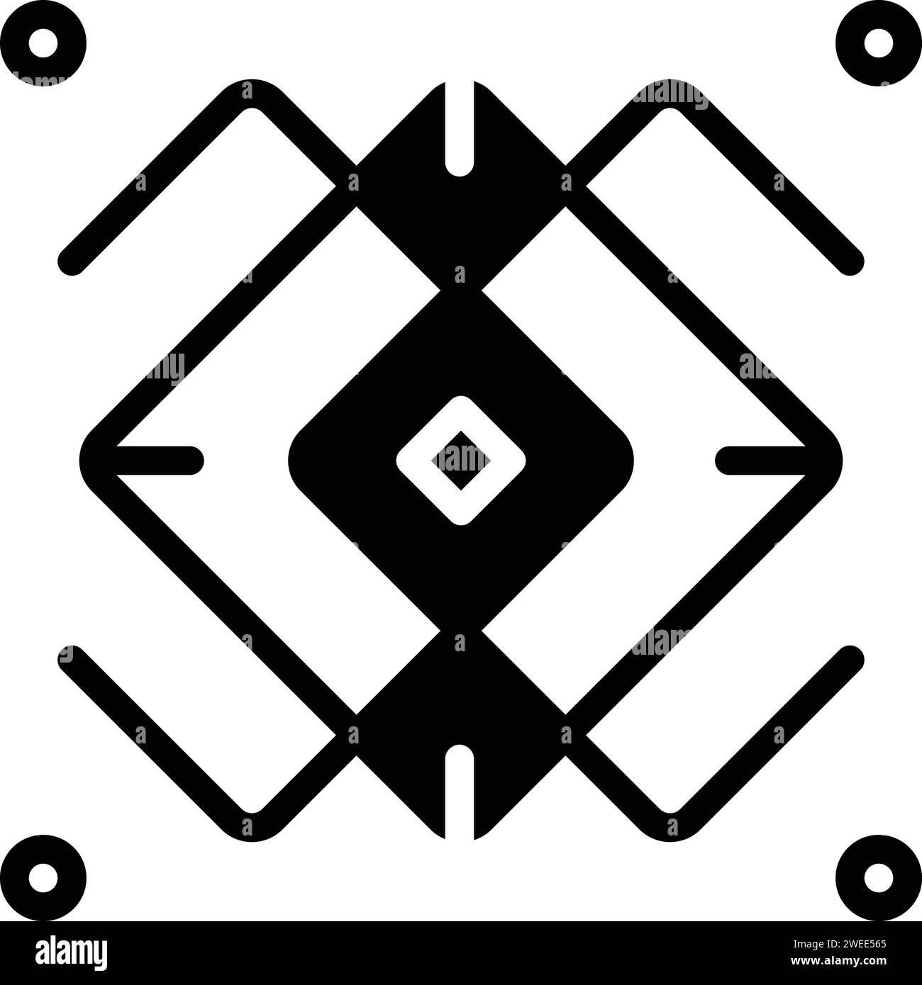 Icona per monolina, logo Illustrazione Vettoriale