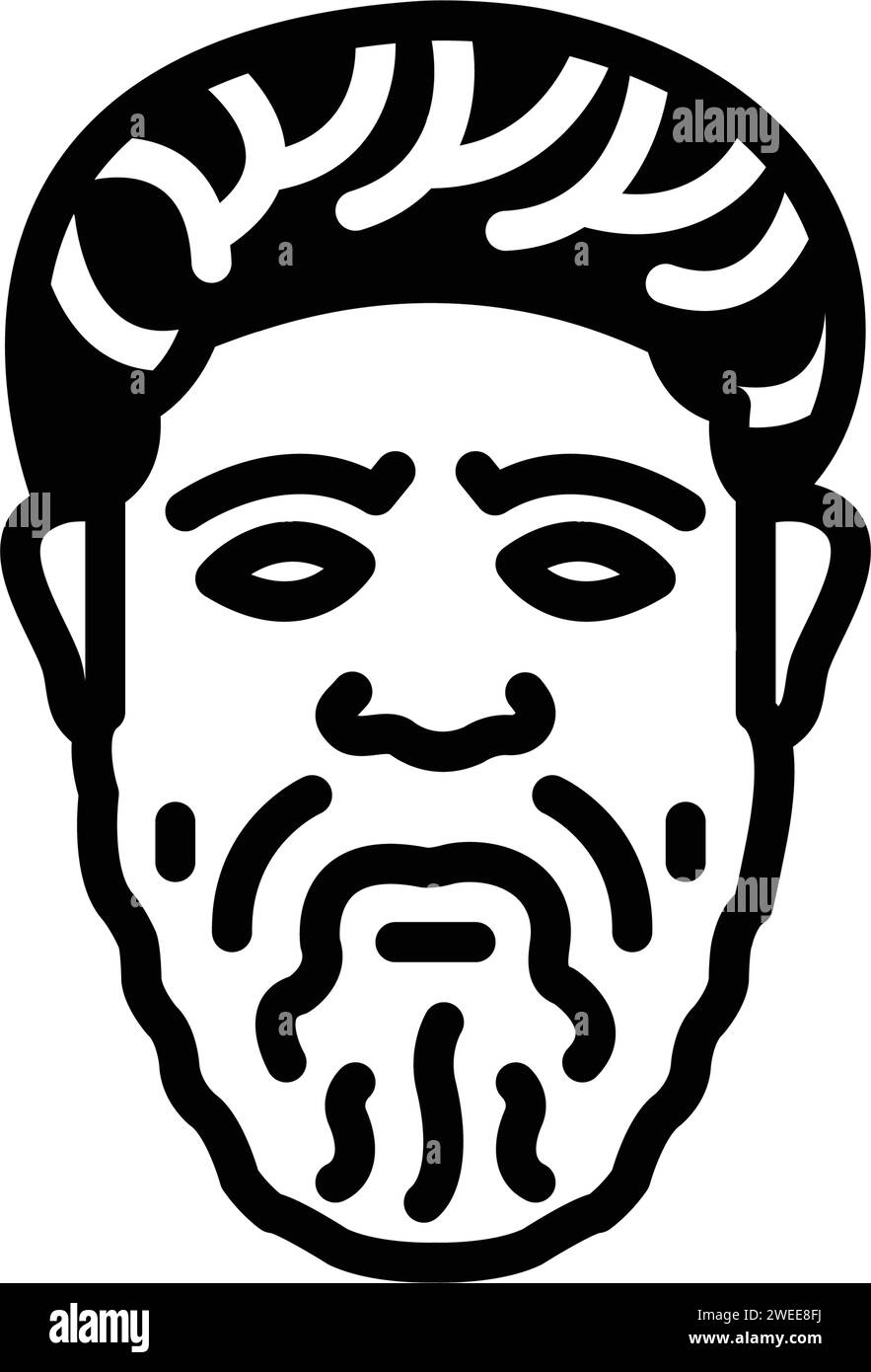 Icona per Platone, socrate Illustrazione Vettoriale Icona per Platone, socrate Illustrazione Vettoriale