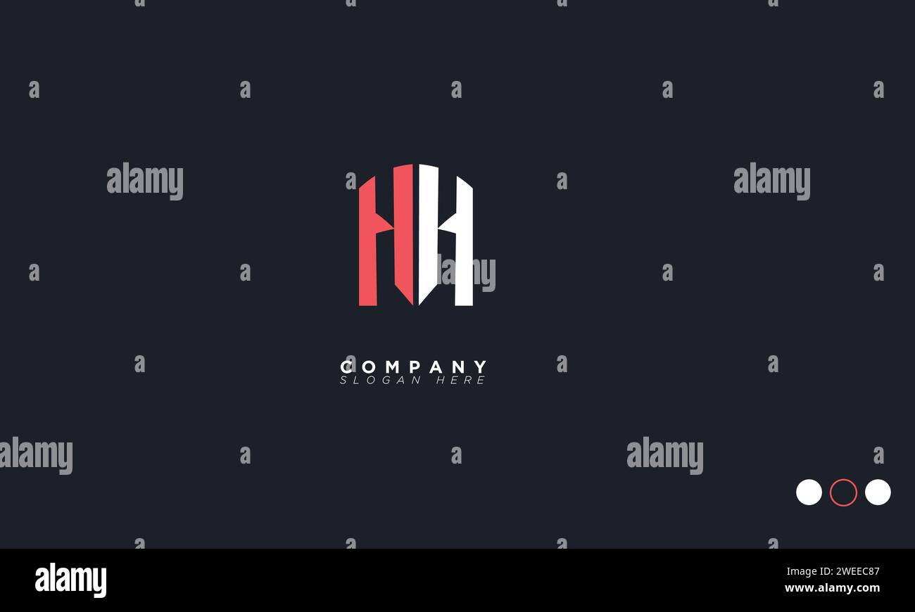 HH lettere alfabetiche iniziali monogramma logo Illustrazione Vettoriale