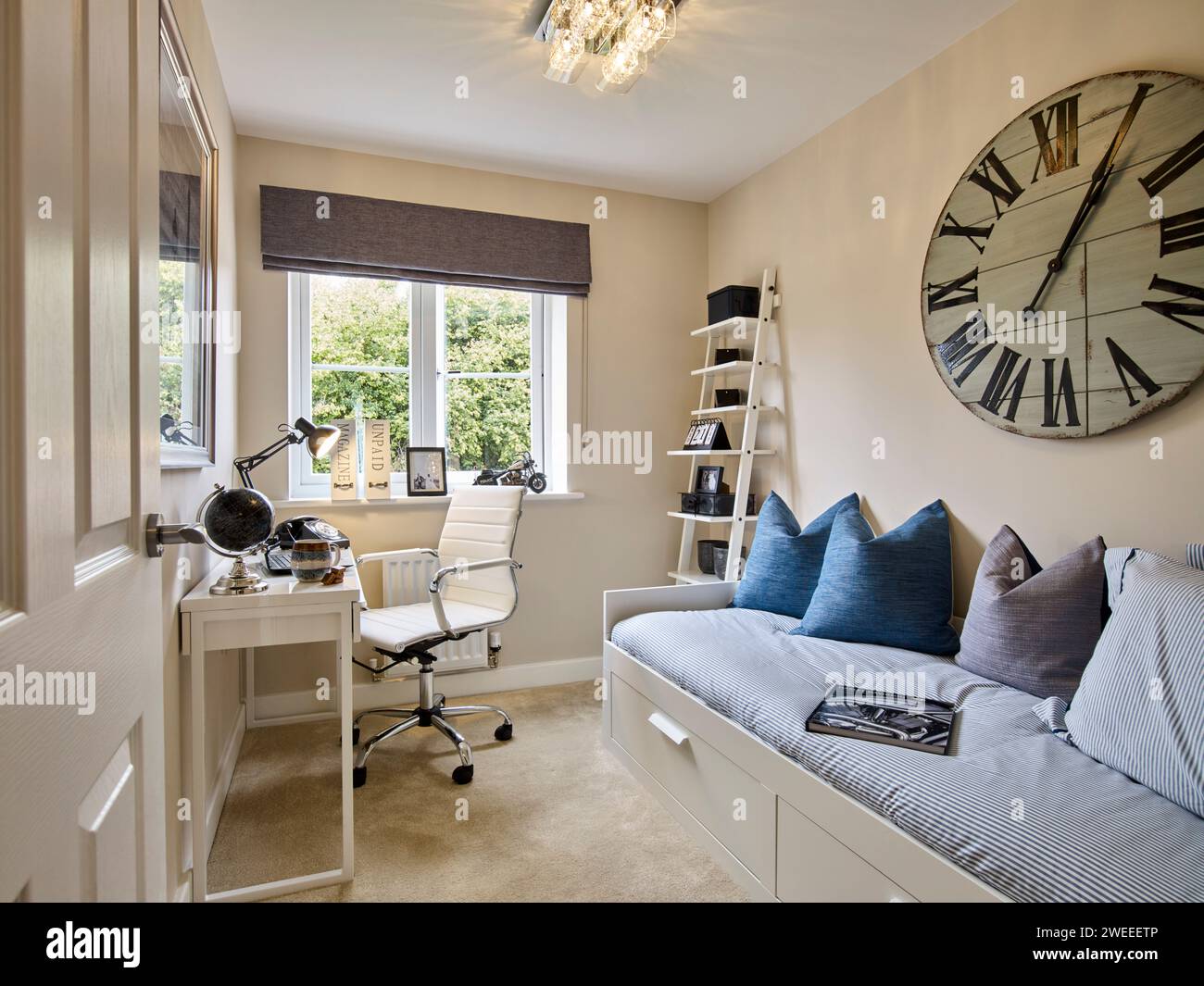 Lavora da casa e comodo Foto Stock