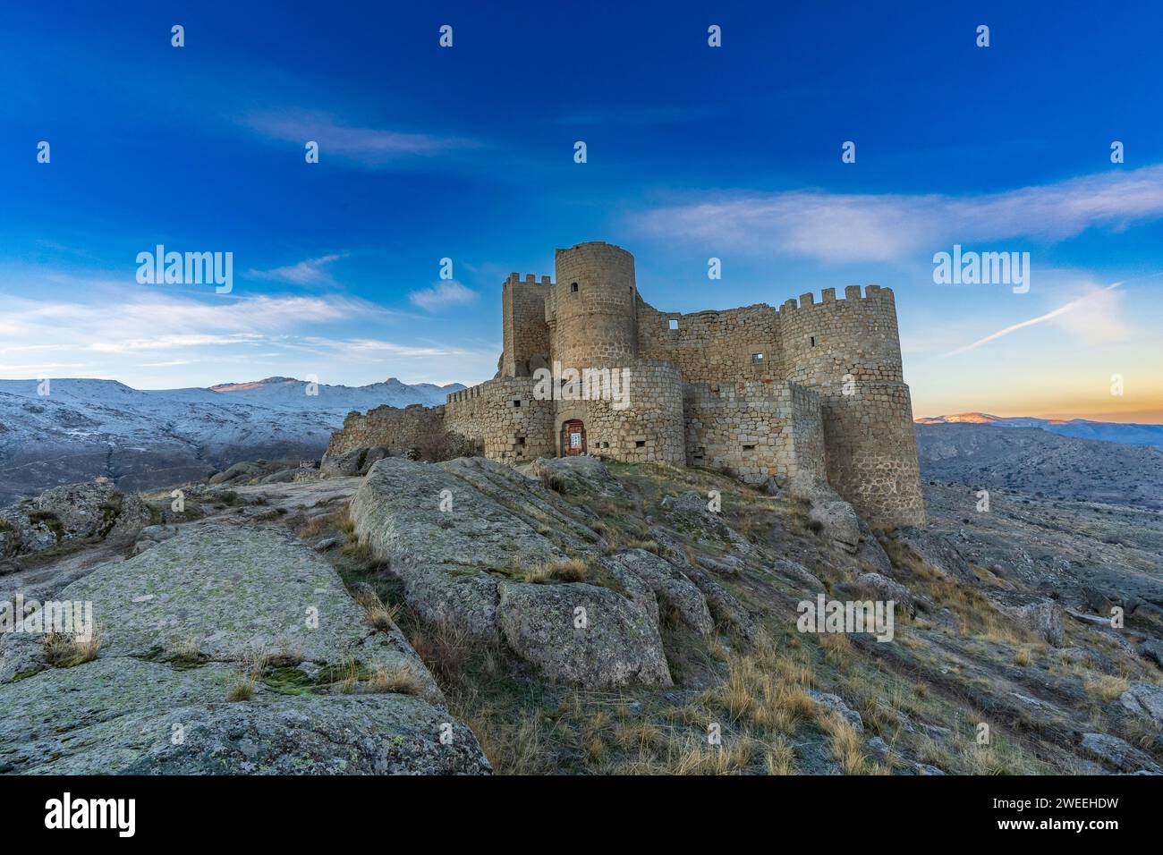 Castillo de Aunqueospese (Spagna) Foto Stock