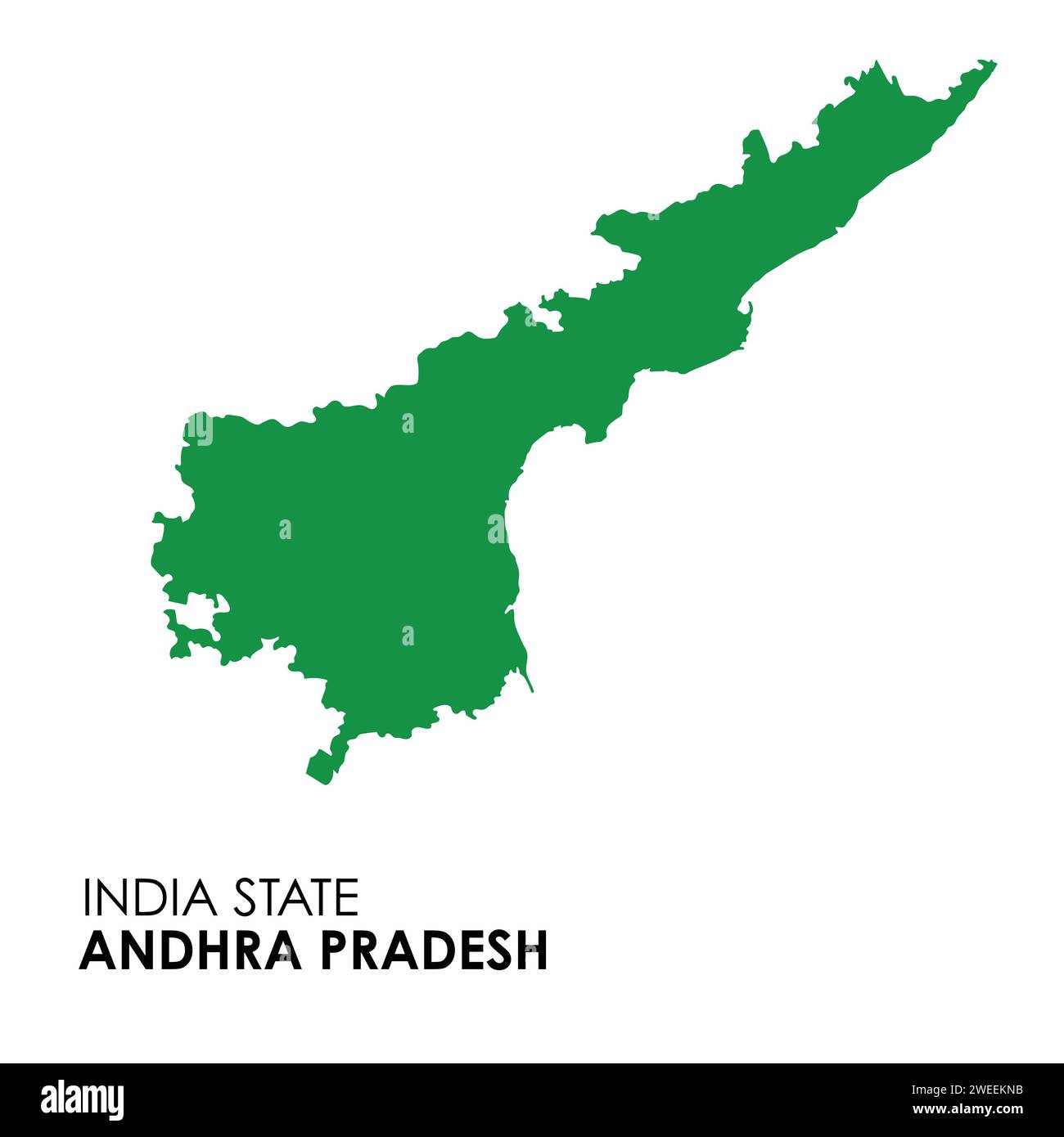 Andhra Pradesh mappa dello stato indiano. Illustrazione mappa Andhra Pradesh. Mappa vettoriale dell'Andhra Pradesh Illustrazione Vettoriale