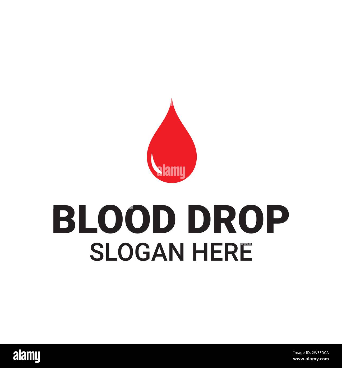 Logo Healthcare Blood Drop. Logo della Banca del sangue. Illustrazione Vettoriale
