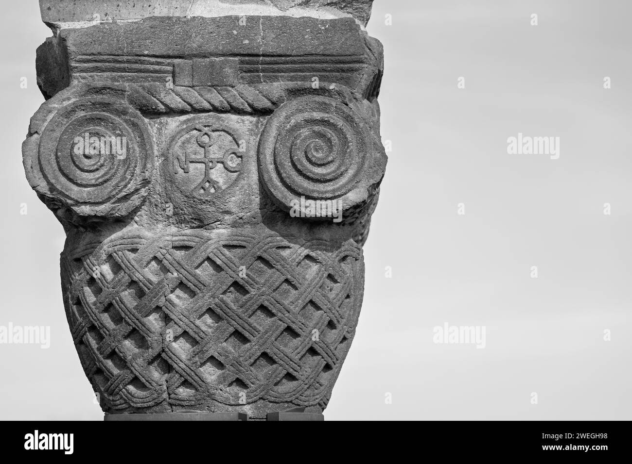 Cattedrale DI ZVARTNOTS (sito archeologico di ZVARTNOTS) in Armenia 3. (Dettaglio) Foto Stock