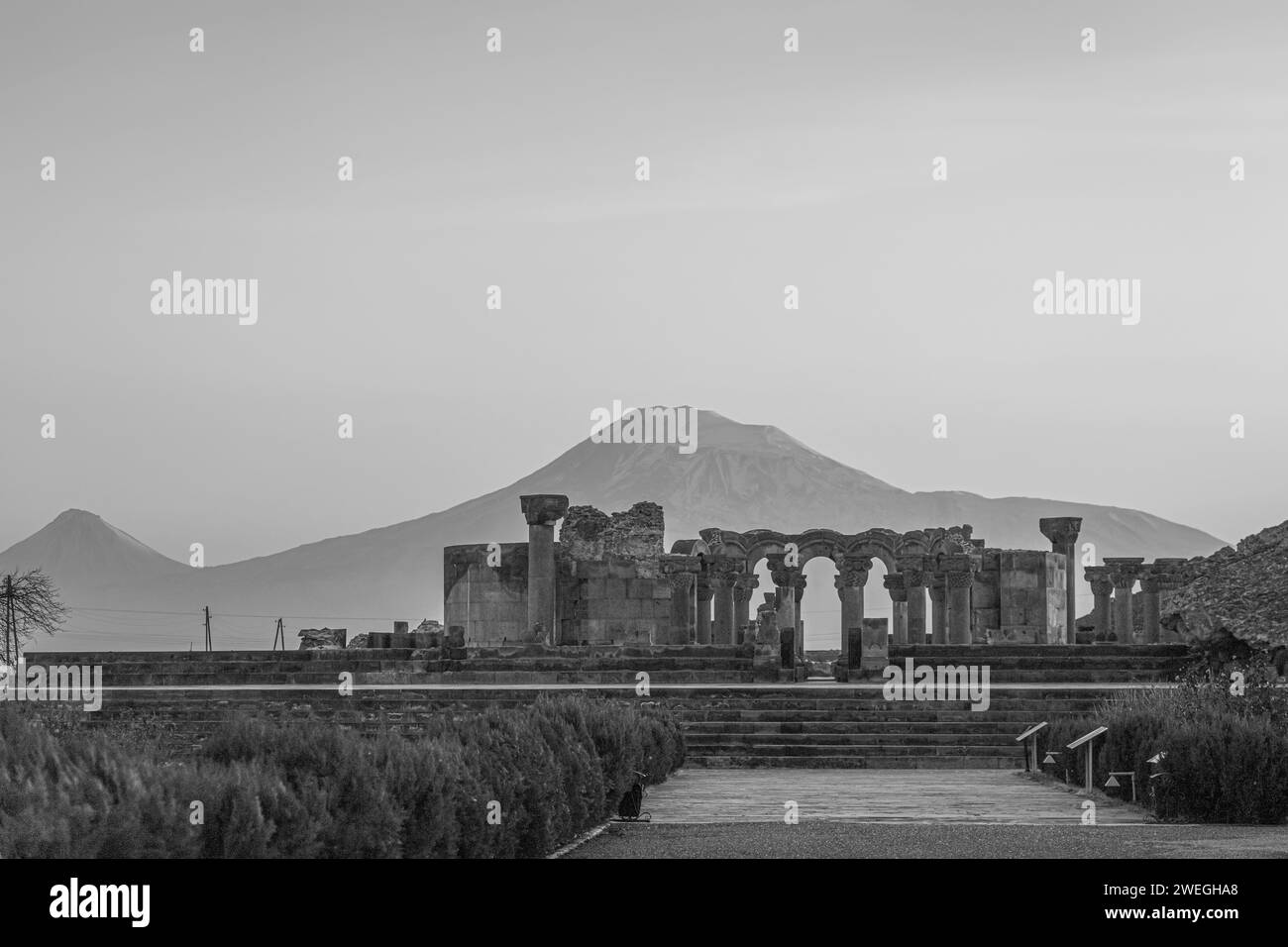 Cattedrale DI ZVARTNOTS (sito archeologico di ZVARTNOTS) in Armenia 7. Foto Stock