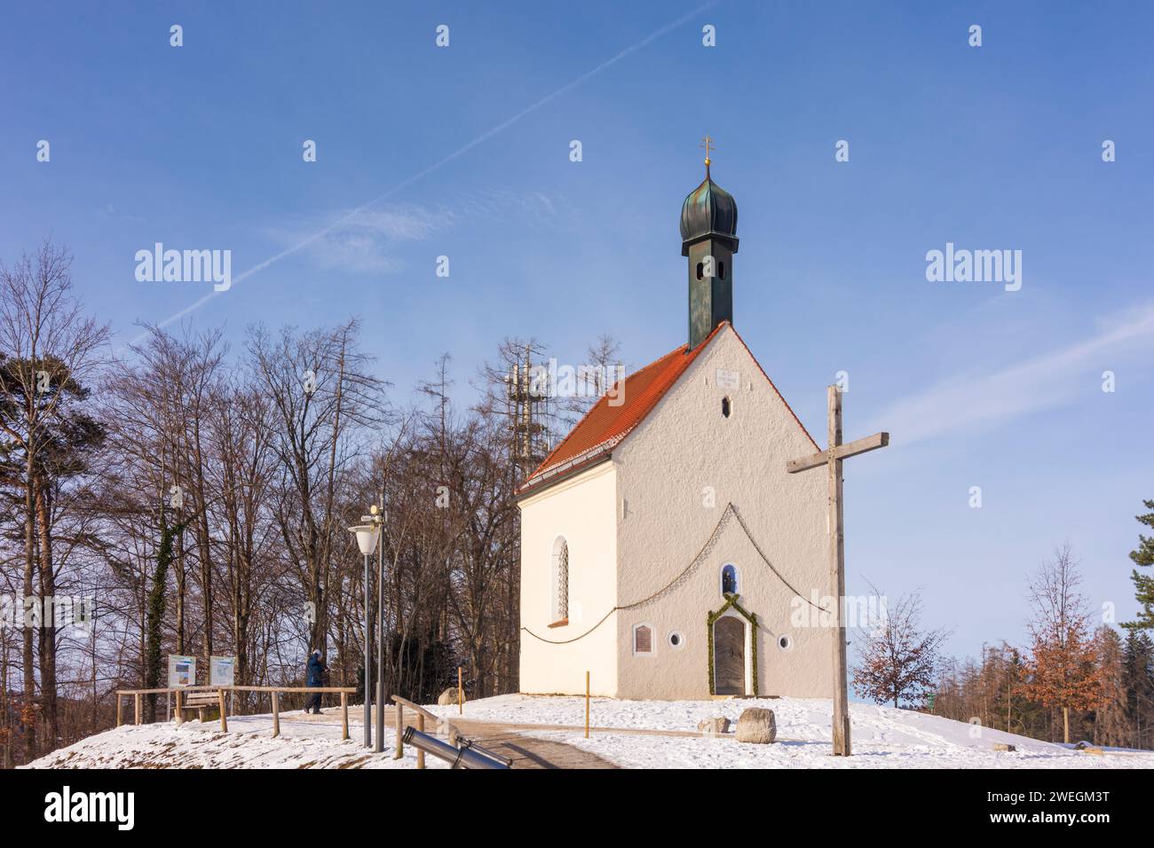 Bad Tölz: cappella Leonhardikapelle a Oberbayern, Terra di Tölzer, alta Baviera, Bayern, Baviera, Germania Foto Stock
