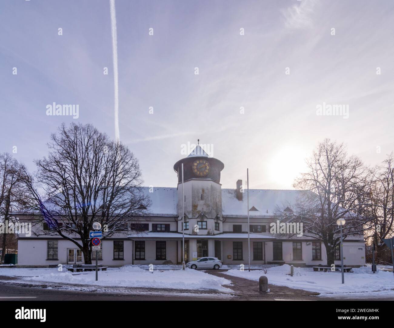 Bad Tölz: Stazione ferroviaria di Bad Tölz a Oberbayern, Land di Tölzer, alta Baviera, Bayern, Baviera, Germania Foto Stock