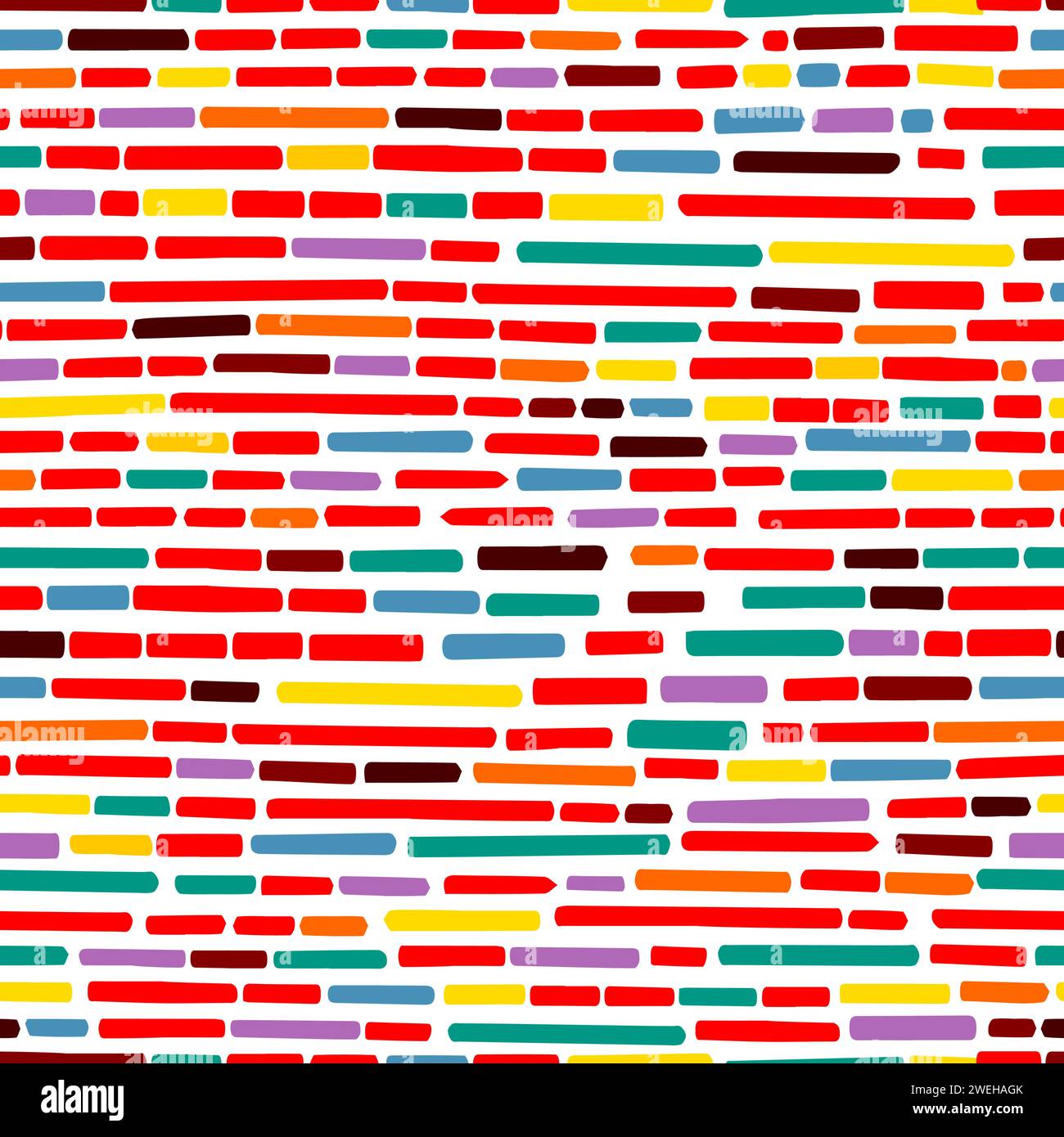 Sfondo senza cuciture di strisce colorate. disegno manuale. Non ai, illustrazione vettoriale Illustrazione Vettoriale