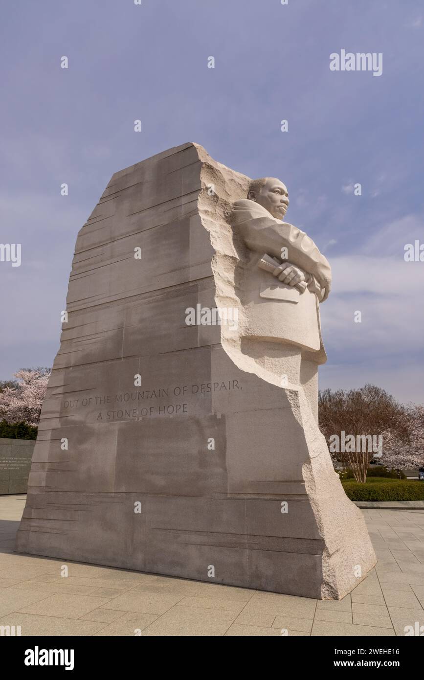 Pietra della speranza, Martin Luther King Jr. Memorial, Washington Mall, Washington, DC Foto Stock