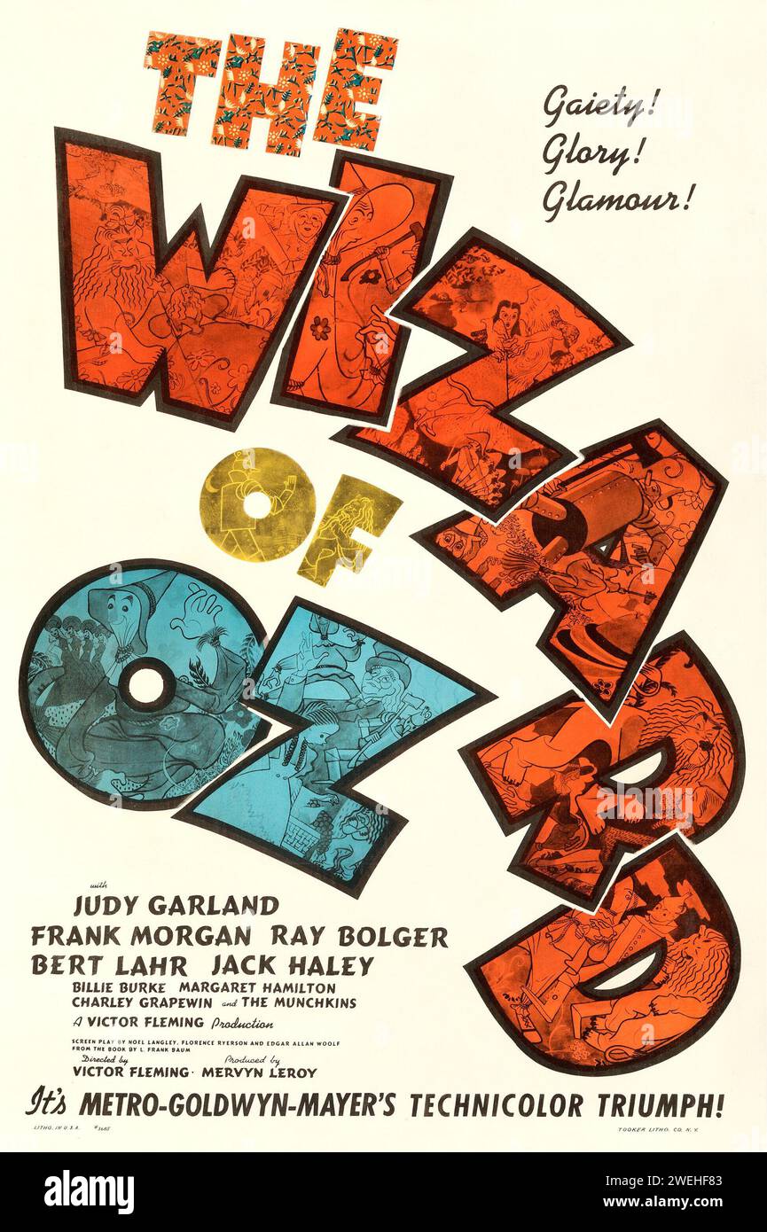 Poster del film The Wizard of Oz (MGM, 1939) Foto Stock