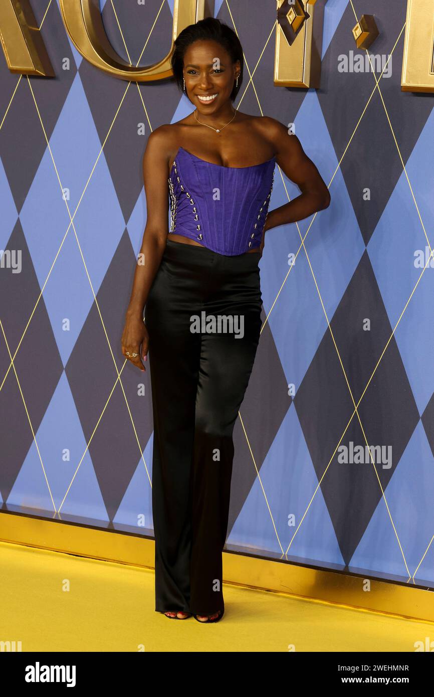 Londra, Regno Unito. 24 gennaio 2024. Vanessa James partecipa all'Argylle World Premiere all'Odeon Luxe di Leicester Square, Londra. (Foto di Cat Morley/SOPA Images/Sipa USA) credito: SIPA USA/Alamy Live News Foto Stock