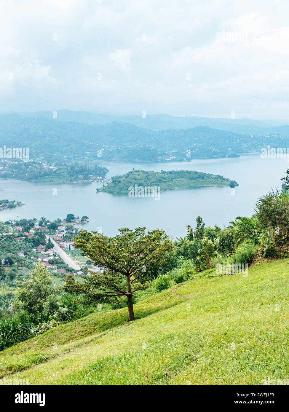 Gisenyi, una città sulla riva nord del lago Kivu in Ruanda, Africa orientale Foto Stock