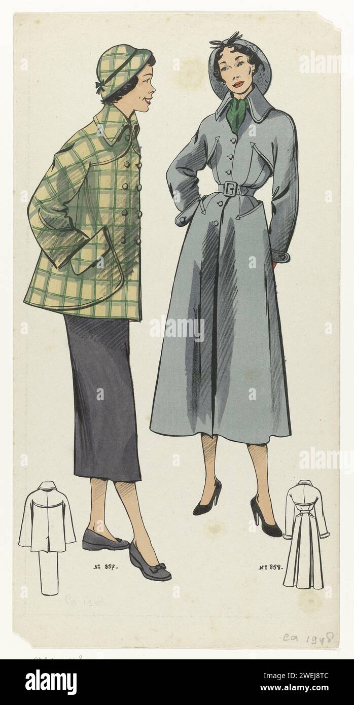 Donna cappotto corto e gonna lunga Foto stock Alamy
