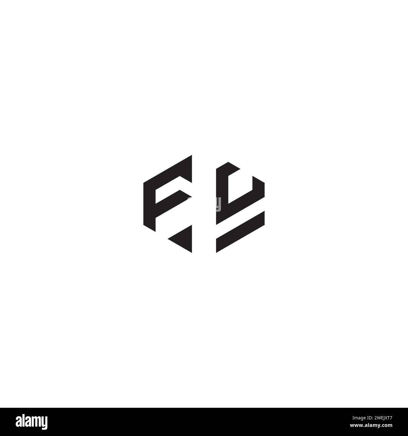 Concetto astratto FV in un design professionale di alta qualità che consente di stampare bene su qualsiasi supporto di stampa Illustrazione Vettoriale