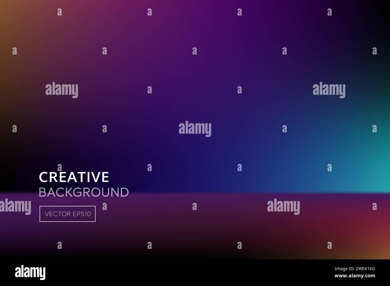 Sfondo con sfumatura multicolore, vivace e uniforme Illustrazione Vettoriale