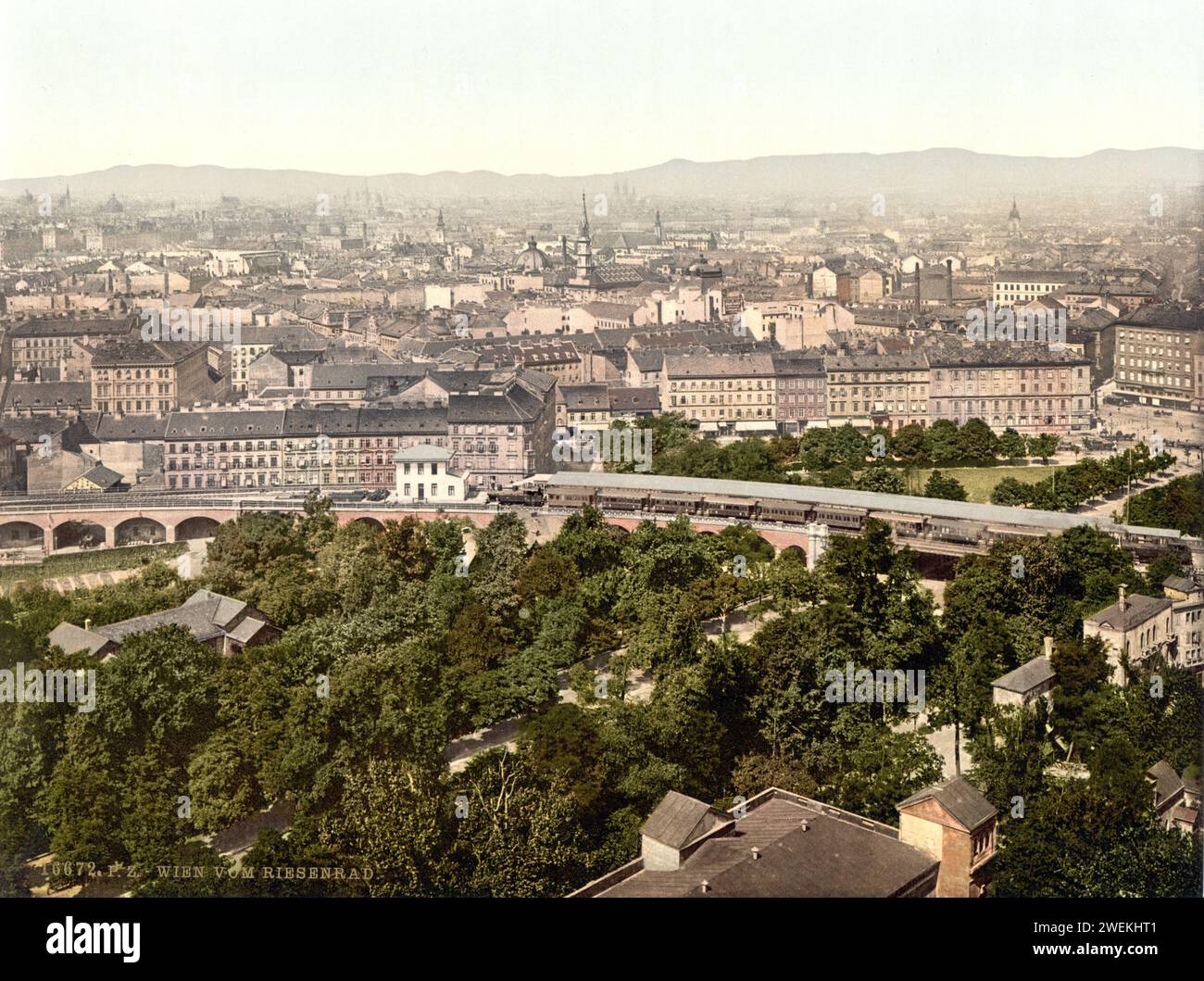 Panoramica della città di Vienna, Austria, ca. 1890-1900 Foto Stock