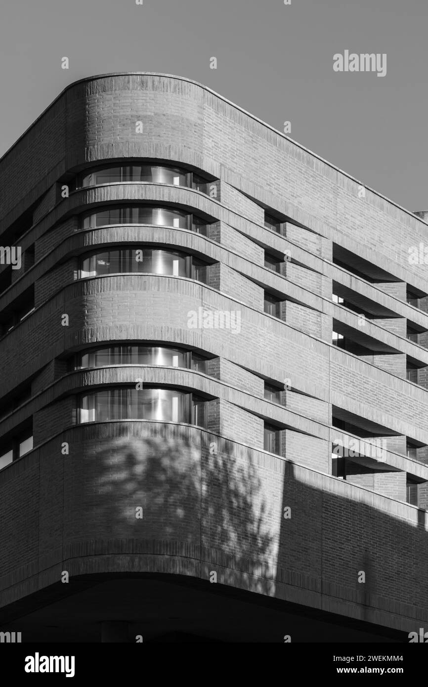 La splendida Chetham's School of Music ospita la Stoller Hall di Manchester, Regno Unito. In bianco e nero Foto Stock