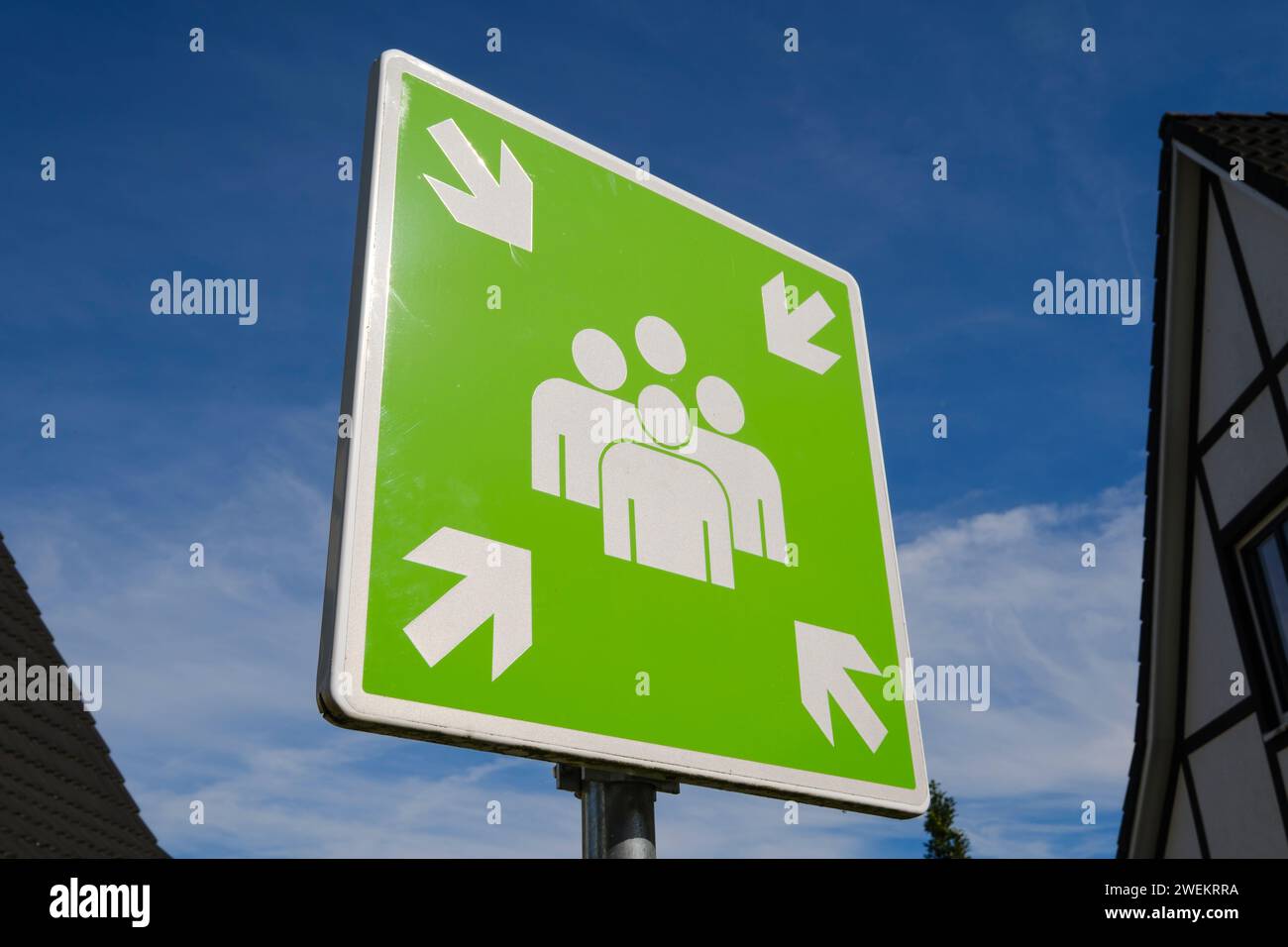 Segno meeting point Foto Stock