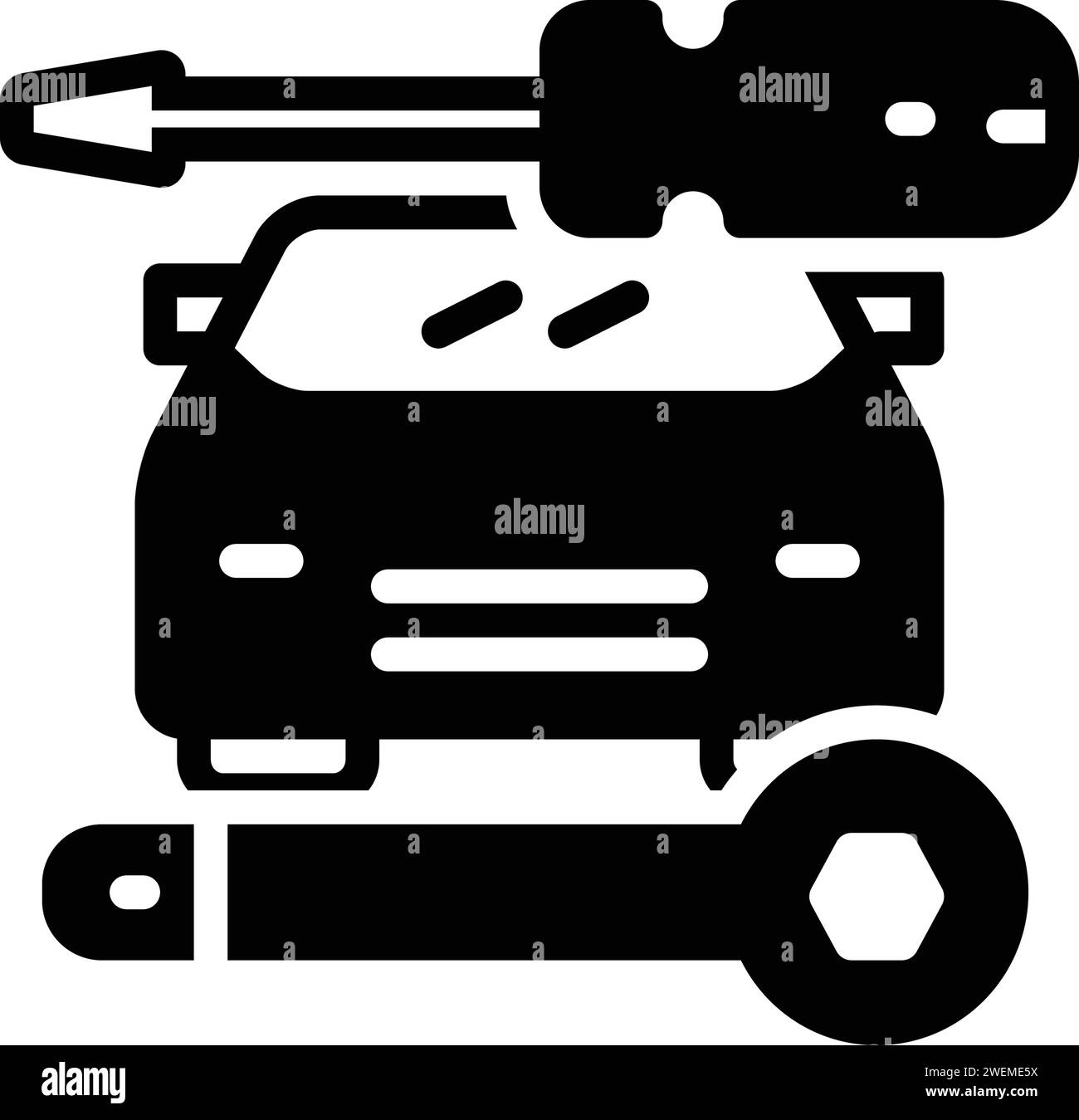 Icona per auto, riparazione Illustrazione Vettoriale