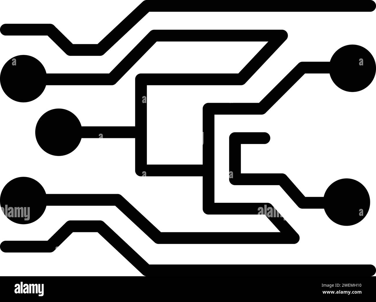 Icona per elettronica, tecnologia Illustrazione Vettoriale